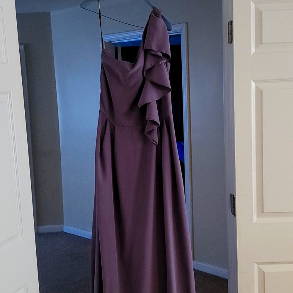Formal One Shoulder Lavender Gown